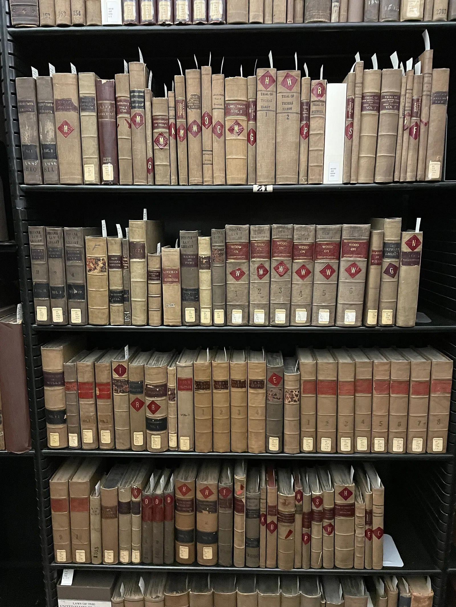Law library shelves